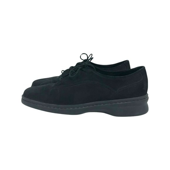 Clarks Oxford Shoes Womens 8.5 M Black Suede Leather - Picture 3 of 9